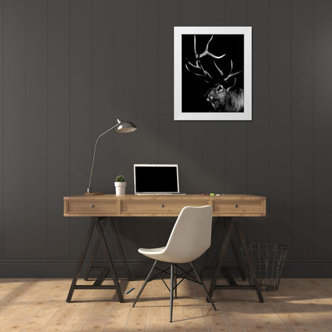Attitude White Modern Wood Framed Art Print by Chapman, Julie T.