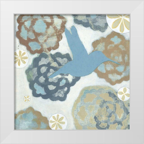 Hover I White Modern Wood Framed Art Print by Fuchs, Jodi