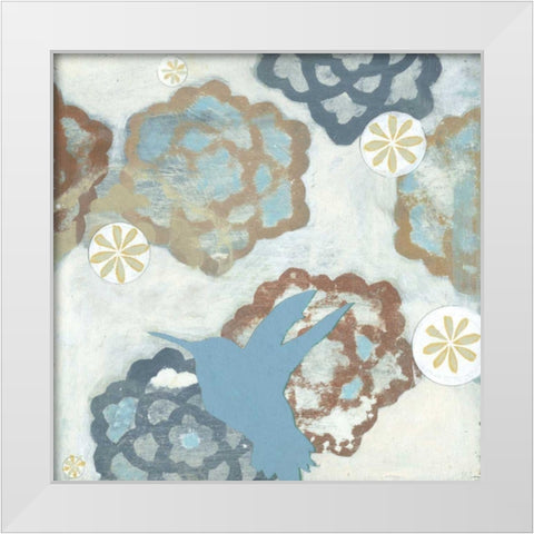 Hover II White Modern Wood Framed Art Print by Fuchs, Jodi