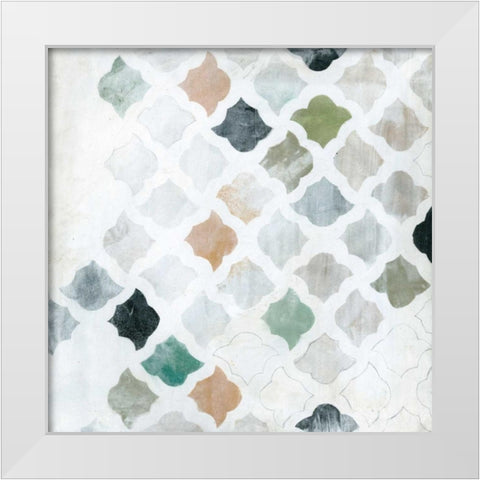 Turkish Tile I White Modern Wood Framed Art Print by Fuchs, Jodi
