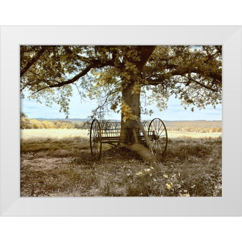 Aux Arbeils Oak White Modern Wood Framed Art Print by Chester, Colby