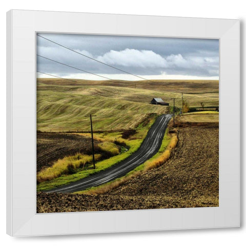 The Road Home White Modern Wood Framed Art Print by Chester, Colby