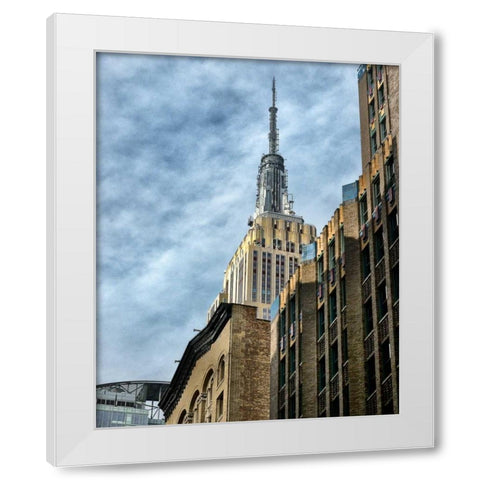 Empire State White Modern Wood Framed Art Print by Chester, Colby