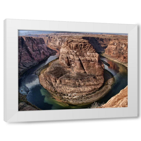 Horseshoe Bend White Modern Wood Framed Art Print by Chester, Colby