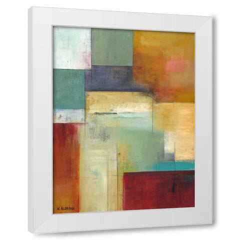 Abstract Green White Modern Wood Framed Art Print by Green-Aldridge, Willie