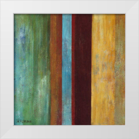 Blue Comes Thru I White Modern Wood Framed Art Print by Green-Aldridge, W.