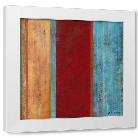 Blue Comes Thru II White Modern Wood Framed Art Print by Green-Aldridge, W.