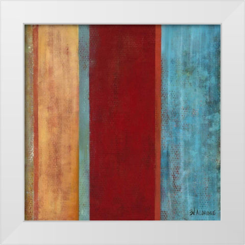 Blue Comes Thru II White Modern Wood Framed Art Print by Green-Aldridge, W.