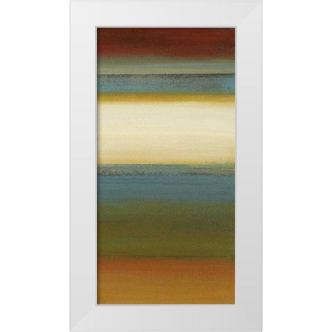 Blue Sage II White Modern Wood Framed Art Print by Green-Aldridge, W.