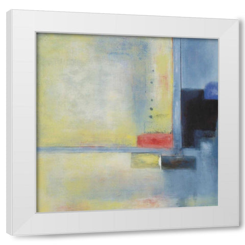 Touch of Blue I White Modern Wood Framed Art Print by Green-Aldridge, W.