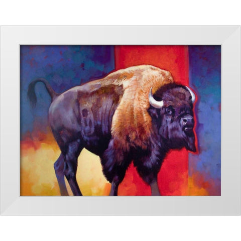 American Original-The Boss White Modern Wood Framed Art Print by Chapman, Julie T.