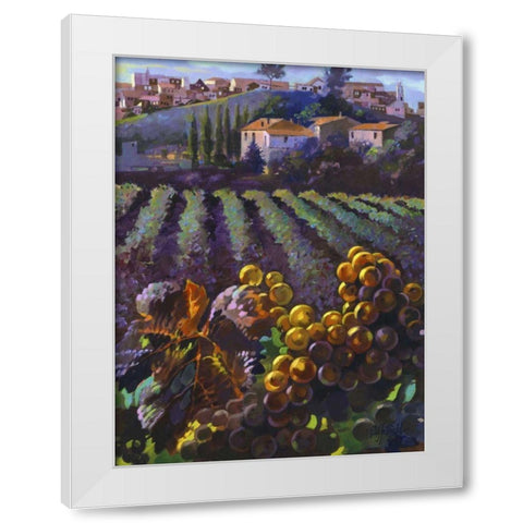 View of Tuscany White Modern Wood Framed Art Print by Hadfield, Clif