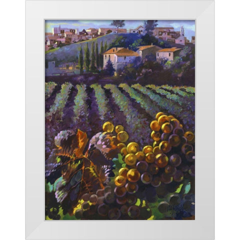 View of Tuscany White Modern Wood Framed Art Print by Hadfield, Clif