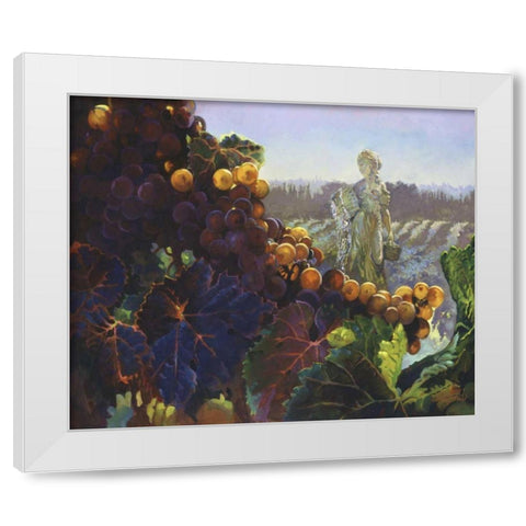 Tuscany Bounty White Modern Wood Framed Art Print by Hadfield, Clif