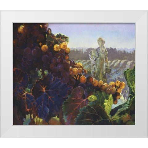 Tuscany Bounty White Modern Wood Framed Art Print by Hadfield, Clif