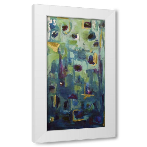 Abstract EXP II White Modern Wood Framed Art Print by Quin, Marabeth