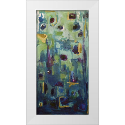 Abstract EXP II White Modern Wood Framed Art Print by Quin, Marabeth