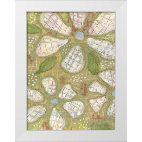 Textured Petals II White Modern Wood Framed Art Print by Deans, Karen