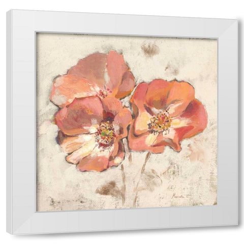 Painted Roses White Modern Wood Framed Art Print by Cohen, Marietta