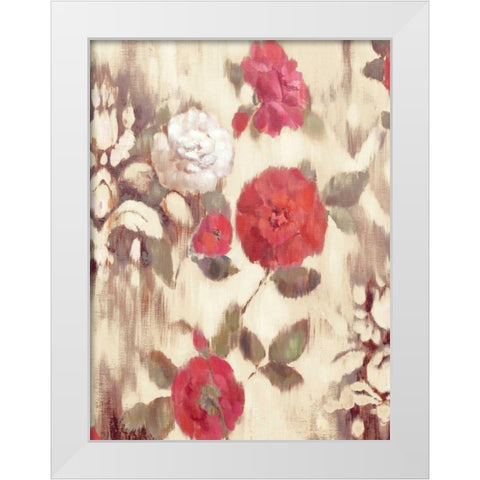 Ikat Rose II White Modern Wood Framed Art Print by Cohen, Marietta