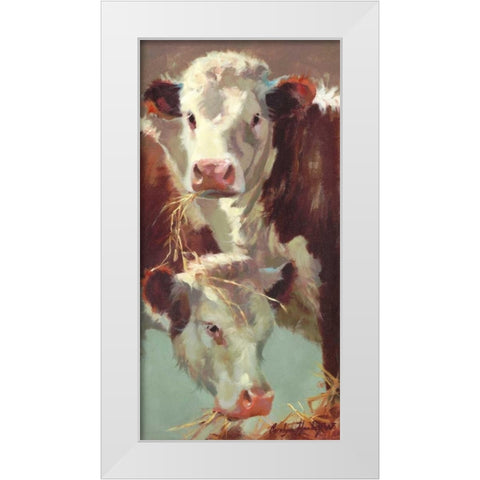 Hef n Her White Modern Wood Framed Art Print by Hawley, Carolyne