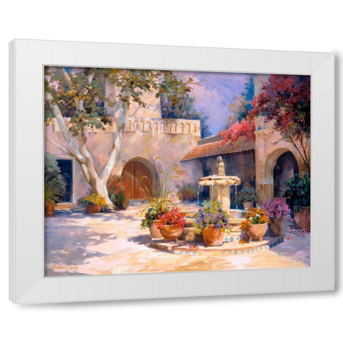 La Fuente White Modern Wood Framed Art Print by Hawley, Carolyne
