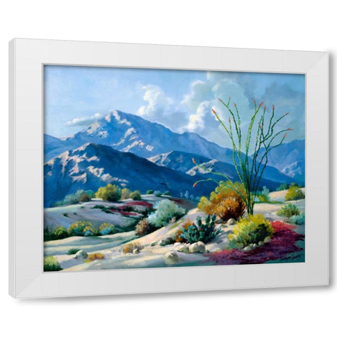 Desert Serenade White Modern Wood Framed Art Print by Hawley, Carolyne
