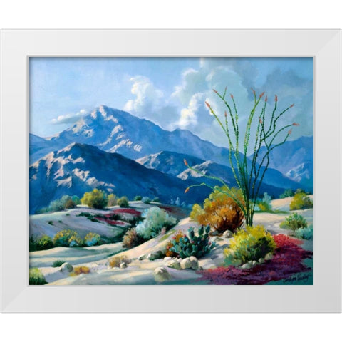 Desert Serenade White Modern Wood Framed Art Print by Hawley, Carolyne