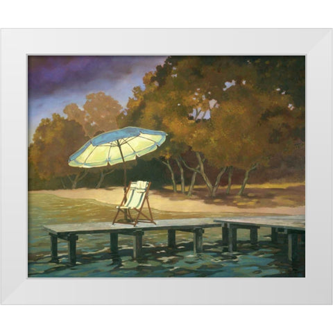Evening Swim I White Modern Wood Framed Art Print by Reynolds, Graham