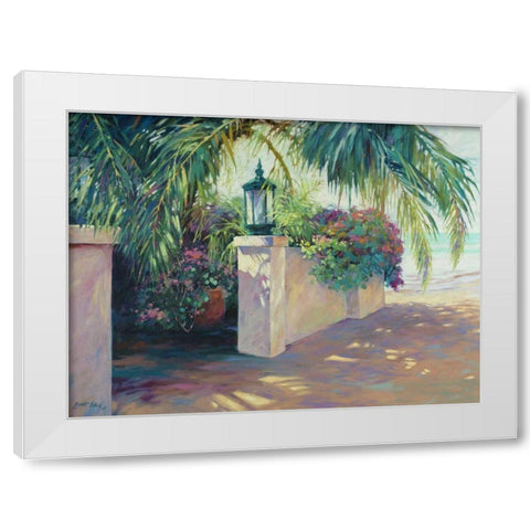 Beach Music White Modern Wood Framed Art Print by Pollard, Julie G.