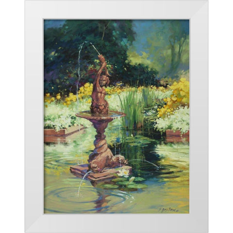 La Fontana White Modern Wood Framed Art Print by Pollard, Julie G.