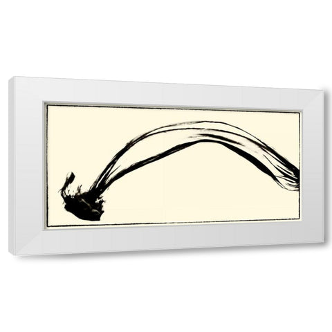 Silk Ink I White Modern Wood Framed Art Print by Ling, Tang