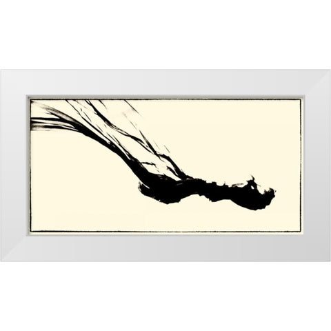 Silk Ink III White Modern Wood Framed Art Print by Ling, Tang