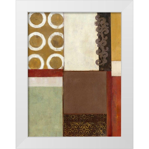 Spa Circles I White Modern Wood Framed Art Print by Green-Aldridge, W.