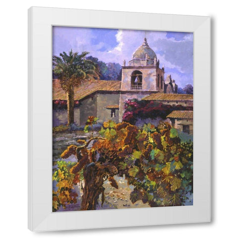 Vineyard at San Miguel White Modern Wood Framed Art Print by Hadfield, Clif