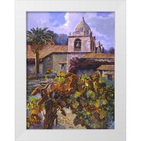 Vineyard at San Miguel White Modern Wood Framed Art Print by Hadfield, Clif