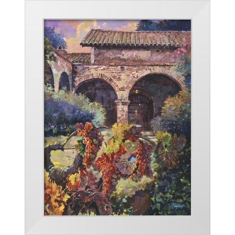 Harvest at the Mission  White Modern Wood Framed Art Print by Hadfield, Clif
