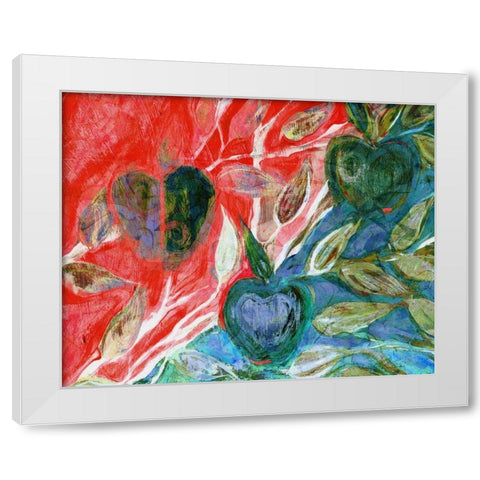 Apples I White Modern Wood Framed Art Print by Harrington, Danielle