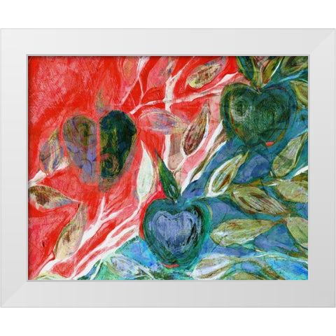 Apples I White Modern Wood Framed Art Print by Harrington, Danielle