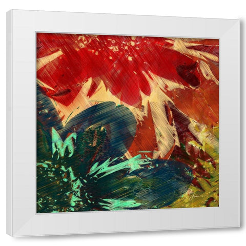 Floragraph II White Modern Wood Framed Art Print by Burghardt, James