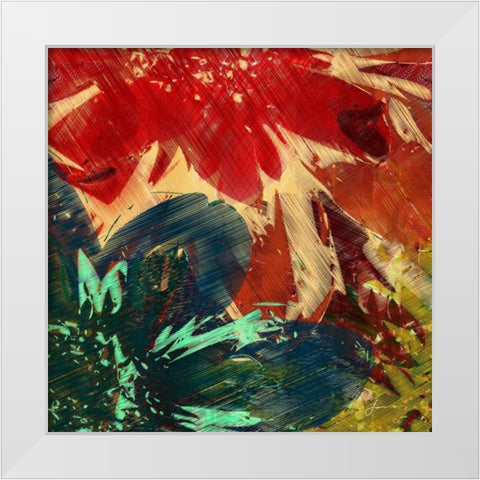 Floragraph II White Modern Wood Framed Art Print by Burghardt, James