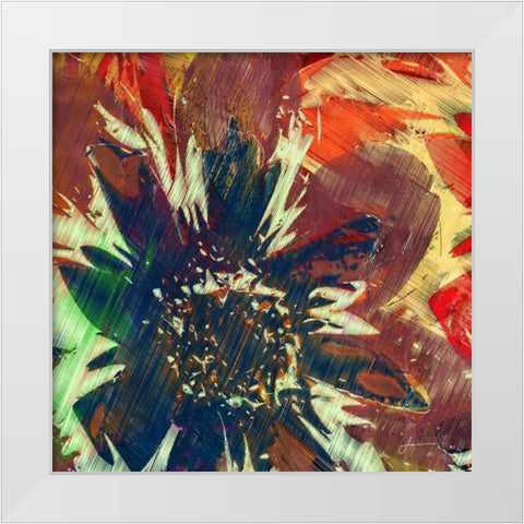 Floragraph V White Modern Wood Framed Art Print by Burghardt, James