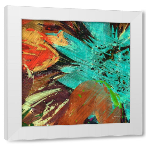 Floragraph VI White Modern Wood Framed Art Print by Burghardt, James
