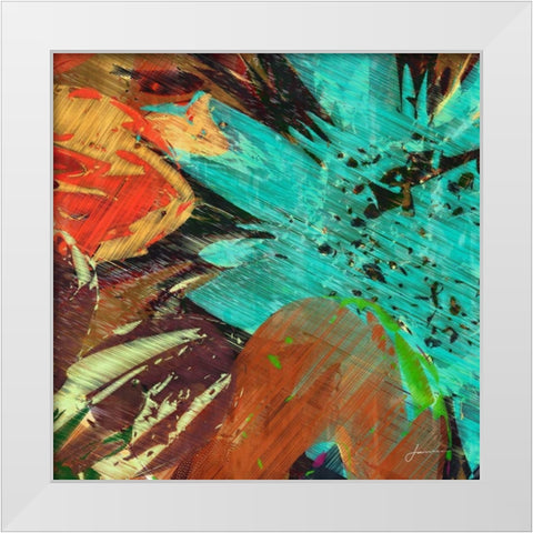 Floragraph VI White Modern Wood Framed Art Print by Burghardt, James