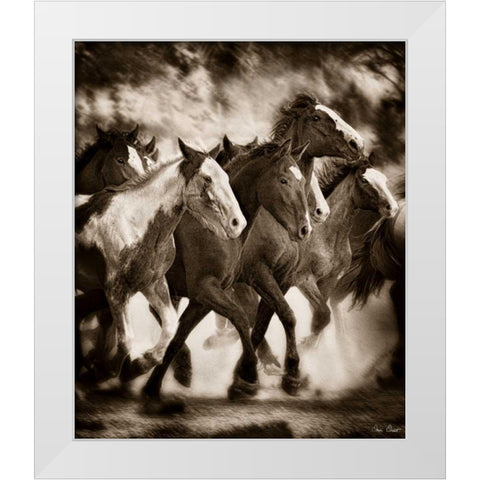 The March White Modern Wood Framed Art Print by Drost, David