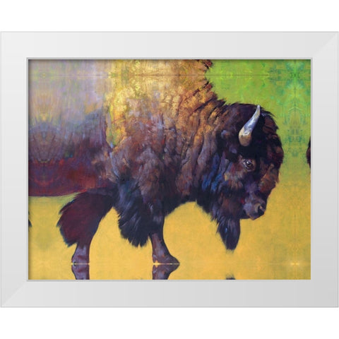 Custom Da Bull (ASH) White Modern Wood Framed Art Print by Chapman, Julie T.