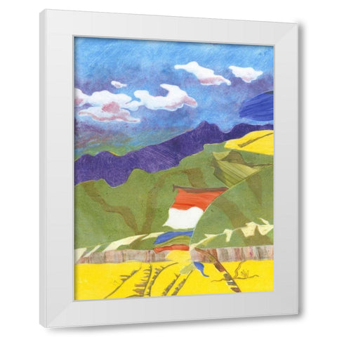Prayer Flags VI White Modern Wood Framed Art Print by Roth, Carolyn