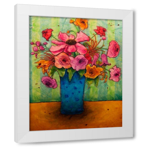 Perks of a Gardener White Modern Wood Framed Art Print by Quin, Marabeth