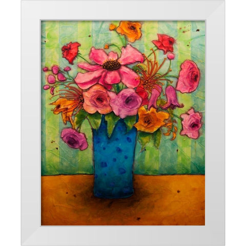 Perks of a Gardener White Modern Wood Framed Art Print by Quin, Marabeth