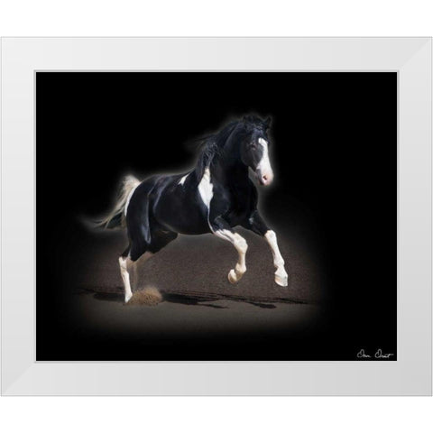 Horse Portrait VIII White Modern Wood Framed Art Print by Drost, David